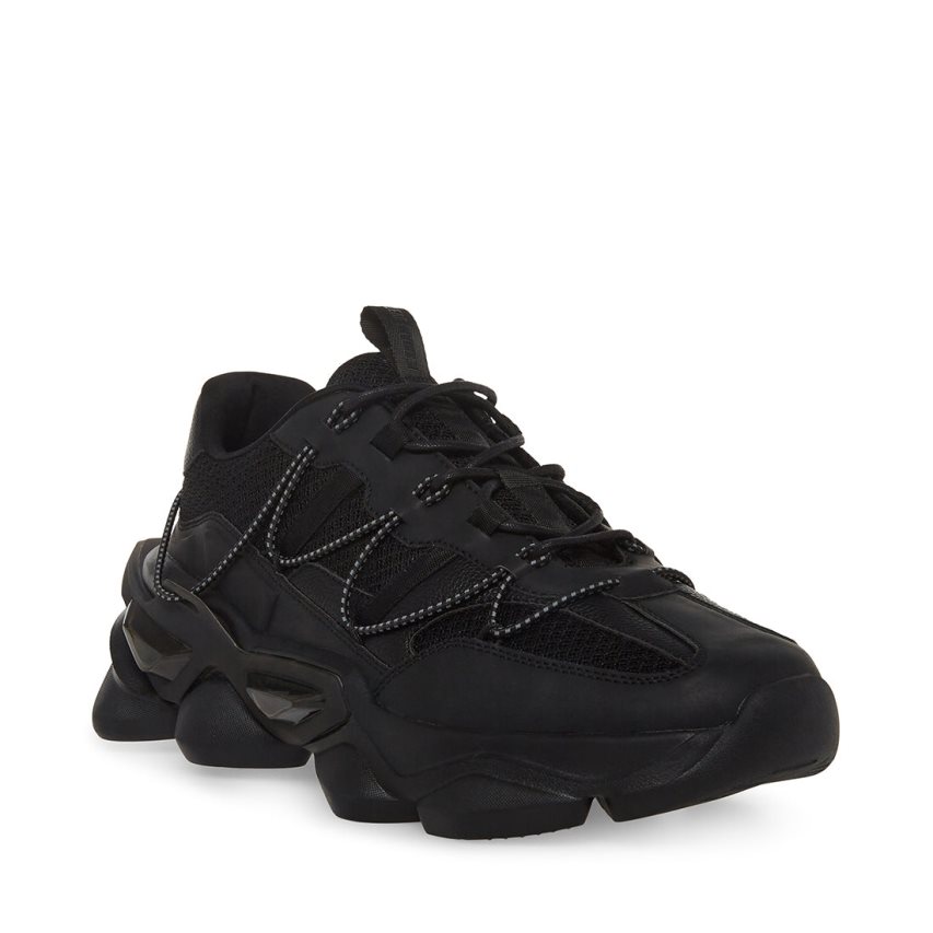 Black Steve Madden Storm Men's Sneakers | PH 4358QAG